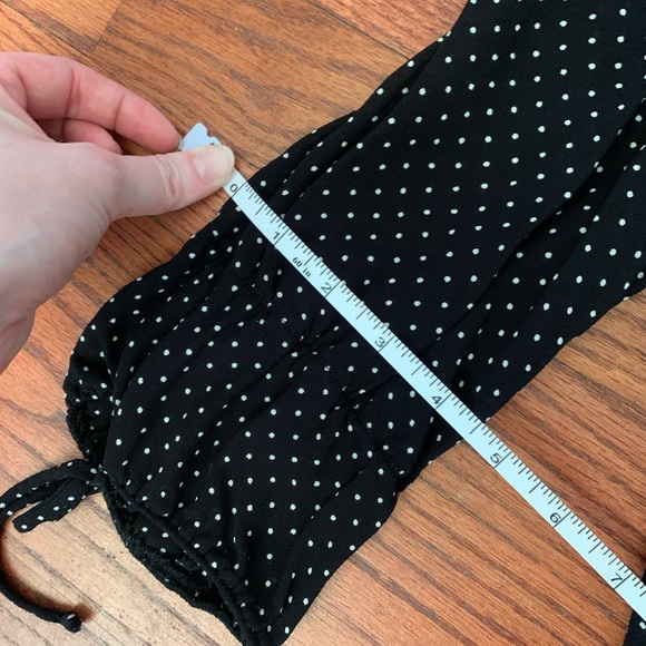 Reformation Sheer black and white polka dot Blouse with buttons size 10 - Picture 10 of 11